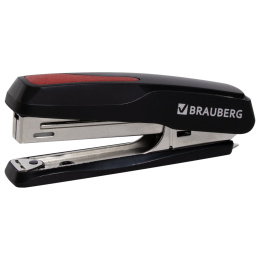 №10 BRAUBERG "Extra" Степлер, 20 параққа дейін, антистеплер, қара және қызыл, 229079