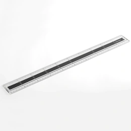 Линейка пластик 50 см BRAUBERG "EXTRA", прочная, прозрачная, черно-белая печать, европодвес, 210745