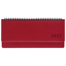 Планинг датированный 2027, 305х140 мм, GALANT "Ritter", под кожу, красный, 118207
