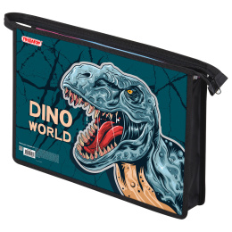 PIFAGOR A4 дәптер қалтасы, 1 бөлім, картон / пластик, найзағай, "Dino world", 272131