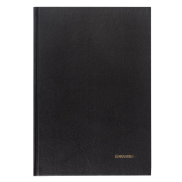 Книга учета 96 л., клетка, твердая, бумвинил, блок офсет, А4 200х290 мм, BRAUBERG, черная, 130223