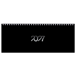 Планинг күні 2027 285х112 мм, STAFF, тарақ, картон мұқабасы, 64 парақ, "қара стиль", 117854