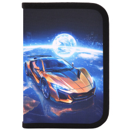 Brauberg қарындаш қорабы, 1 бөлім, полиэстер, 21х14 см, "Galactic car", 274598