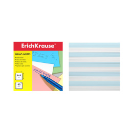 Бумага для заметок ErichKrause, 90x90x90 мм, 2 цвета: белый, голубой