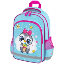 ПИФАГОР мектебінің рюкзактары, 1 бөлім, 3 қалта, "Smart penguin", 38х28х14 см, 271403