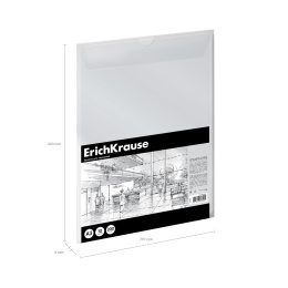 ErichKrause пластикалық қалтасындағы сызу қағазы, A3, 10 л., жақтаусыз