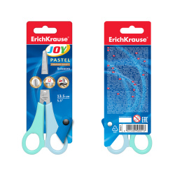 Ножницы ErichKrause JOY® Пастель, 13.5см, ассорти (в блистере по 1 шт.)