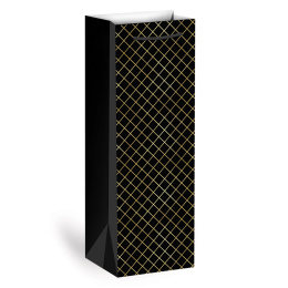 Пакет подарочный под бутылку (1 штука), 13х9x36 см (B), "Leather Bottle Bag", ассорти, ЗОЛОТАЯ СКАЗКА, 700802