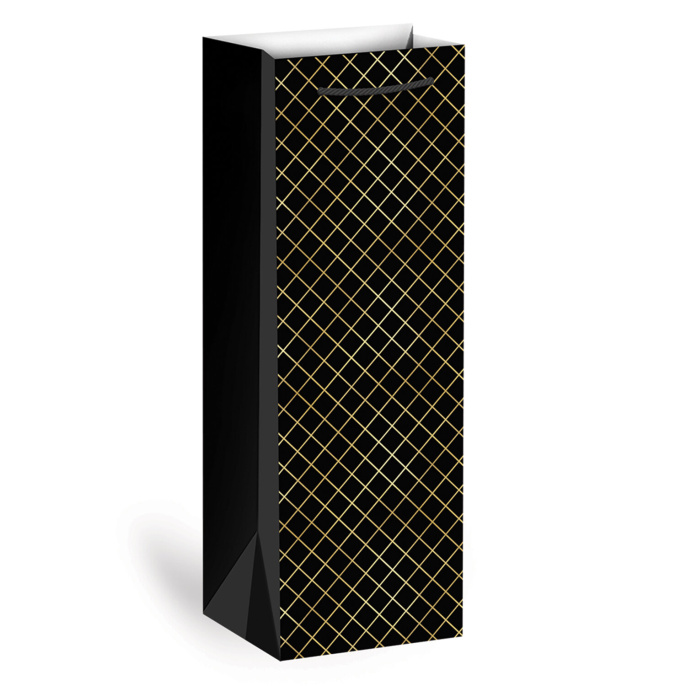 Пакет подарочный под бутылку (1 штука), 13х9x36 см (B), "Leather Bottle Bag", ассорти, ЗОЛОТАЯ СКАЗКА, 700802