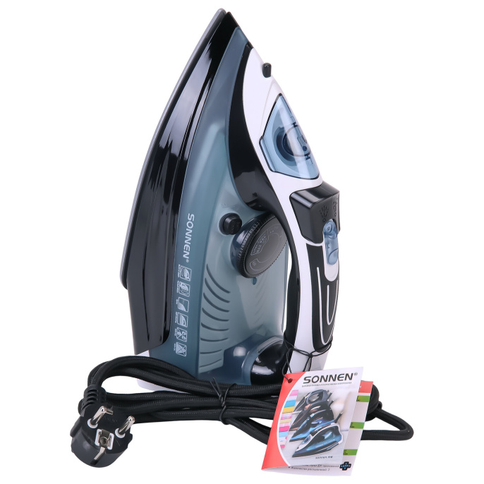 Sonnen si-2283, 2400 Вт бу үтігі, керамикалық жабын, тамшыға қарсы, қаққа қарсы, көк, 456995
