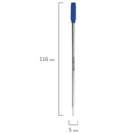BRAUBERG шарикті штангасы, металл, 116 мм, cross түрі, 1 мм түйін, суспензия пакеті, көк, 170201