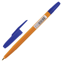 BRAUBERG "Carina Orange" шарикті қаламы, көк, корпусы қызғылт сары, түйіні 1 мм, жазу сызығы 0,5 мм, 141668