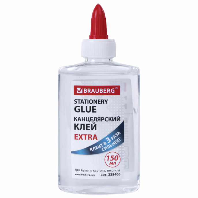 EXTRA BRAUBERG кеңсе желімі, 150 мл, диспенсері бар, 228406