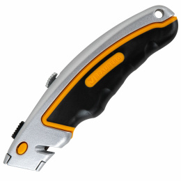Пышақ әмбебап қуатты алюминий BRAUBERG "Heavy duty", автофиксатор, резеңке кірістірулер, 238735