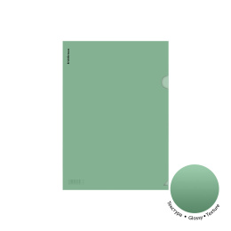 Қалта бұрышы пластикалық ErichKrause текстурасы Айна классикалық, A4, мөлдір, жасыл (12 пакетте)
