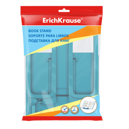 Подставка для книг пластиковая ErichKrause Ледяной металл, голубой