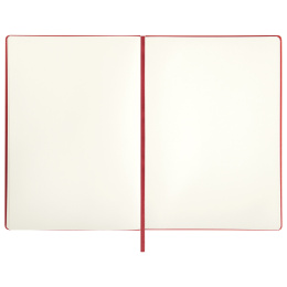 Скетчбук, слоновая кость 140 г/м2 210х297 мм, 80 л., КОЖЗАМ, резинка, BRAUBERG ART CLASSIC, красный, 113199