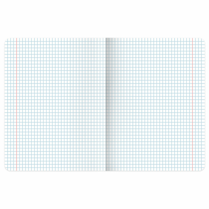 Тетрадь А5, 48 л., BRAUBERG, скоба, клетка, SoftTouch, "NoteBookMono", (микс в спайке), 405325