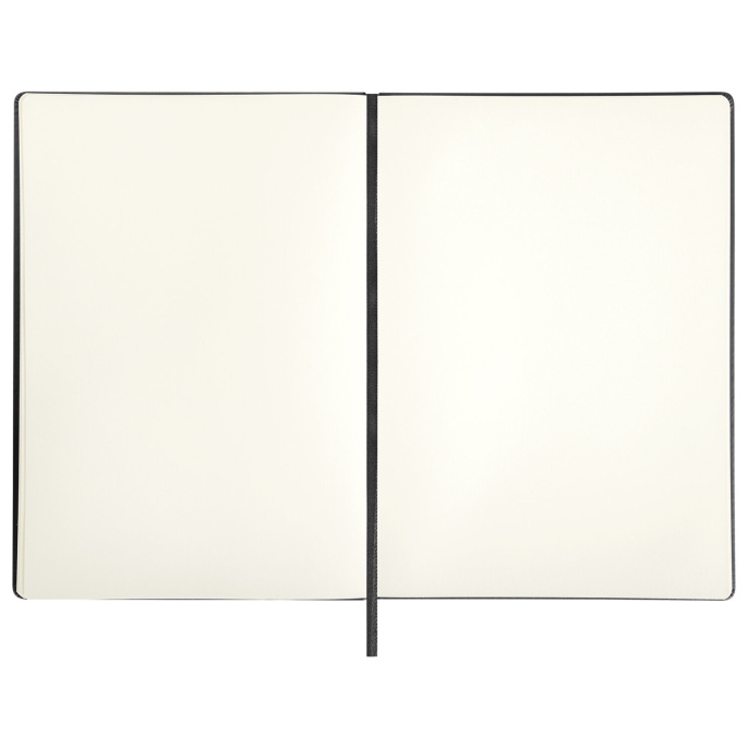 Скетчбук, слоновая кость 140 г/м2 210х297 мм, 80 л., КОЖЗАМ, резинка, BRAUBERG ART CLASSIC, черный, 113200