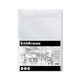 ErichKrause пластикалық қалтасындағы сызу қағазы, A3, 10 л., жақтаусыз