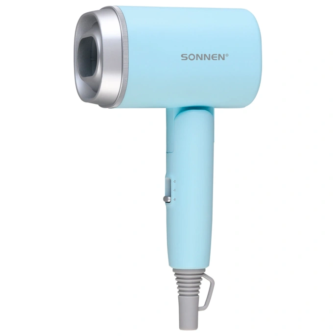 Фен для волос дорожный SONNEN HD-2318, 1500 Вт, складной, 2 температуры, 2 скорости, 454695
