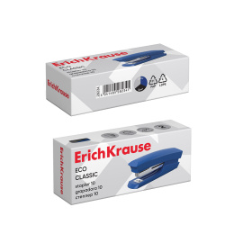 Степлер №10 ErichKrause Эко Классика до 20 листов, ассорти (в коробке по 1 шт.)