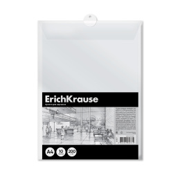 ErichKrause пластикалық қалтасындағы сызу қағазы, A4, 10 л., жақтаусыз