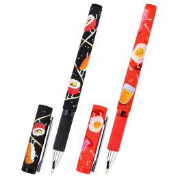 Ручка шариковая с грипом FUNSTER (ФАНСТЕР) GRIP "TASTY FOOD", СИНЯЯ, пишущий узел 0,7 мм, линия письма 0,35 мм, 144394