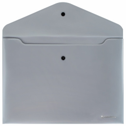 Күміс BRAUBERG "SILVER" түймесі бар конверт қалтасы, А4, мөлдір емес, берік 0,2 мм, 272884