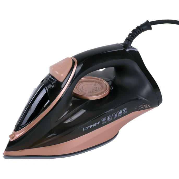 Sonnen si-6680 бу үтігі, 2200 Вт, керамикалық жабын, тамшыға қарсы, қара/қызғылт, 456997