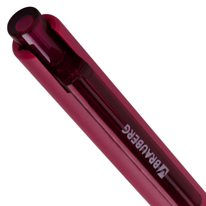 Ручка шариковая автоматическая BRAUBERG "VIVID", корпус soft-touch, СИНЯЯ, пишущий узел 0,7 мм, линия письма 0,35 мм, 144407