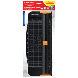 Brauberg Super PLUS A4 роликті кескіш, 12 парақ, кесу ұзындығы 310 мм, кесу сызғышы, сыйлық ретінде +3 пышақ!, 533369