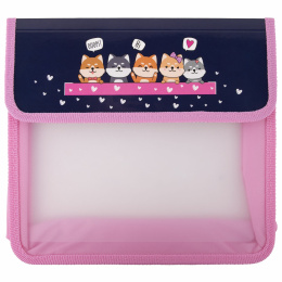 JUNLANDIA A5 ноутбук қалтасы, пластик, 2 бөлім, Velcro клапаны, "Dream Team", 271490