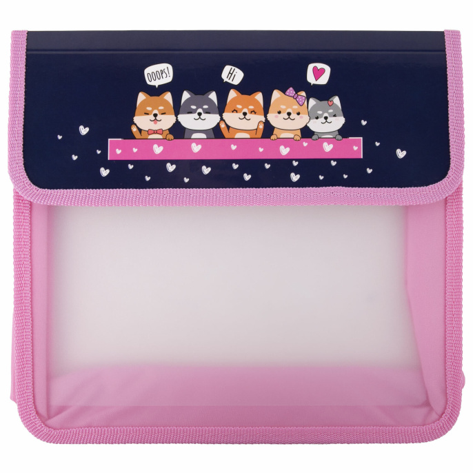 JUNLANDIA A5 ноутбук қалтасы, пластик, 2 бөлім, Velcro клапаны, "Dream Team", 271490