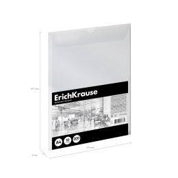 ErichKrause пластикалық қалтасындағы сызу қағазы, A4, 10 л., жақтаусыз