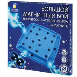 "Магниттік жекпе-жек" логикалық үстел ойыны, 24 магнит, 28х28 см тақта, алтын ертегі, 665894