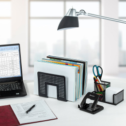 BRAUBERG "Office-Expert" қағаздарға арналған науа-сортер, 3 Бөлімше, 207х212х168 мм, торлы қара, 238021