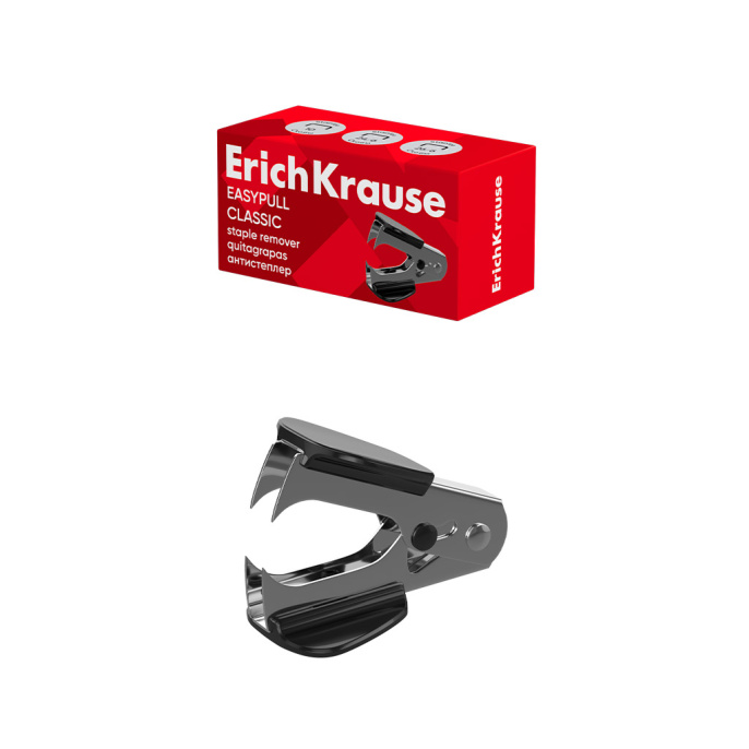 Антистеплер с фиксатором ErichKrause Классика Плюс, черный (в коробке по 1 шт.)