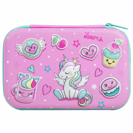Brauberg kids қарындаш қорабы үлкен ыңғайлы, жиналмалы жолақпен, EVA, 22х15х4 см, "Unicorn dreams", 271557