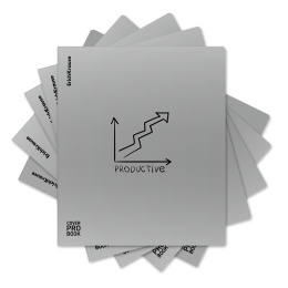 Тетрадь общая ученическая с пласт. обл. на скобе ErichKrause CoverProBook® Стиль жизни, текстура песок, серебристый, А5+, 48 л., клетка_МИКС