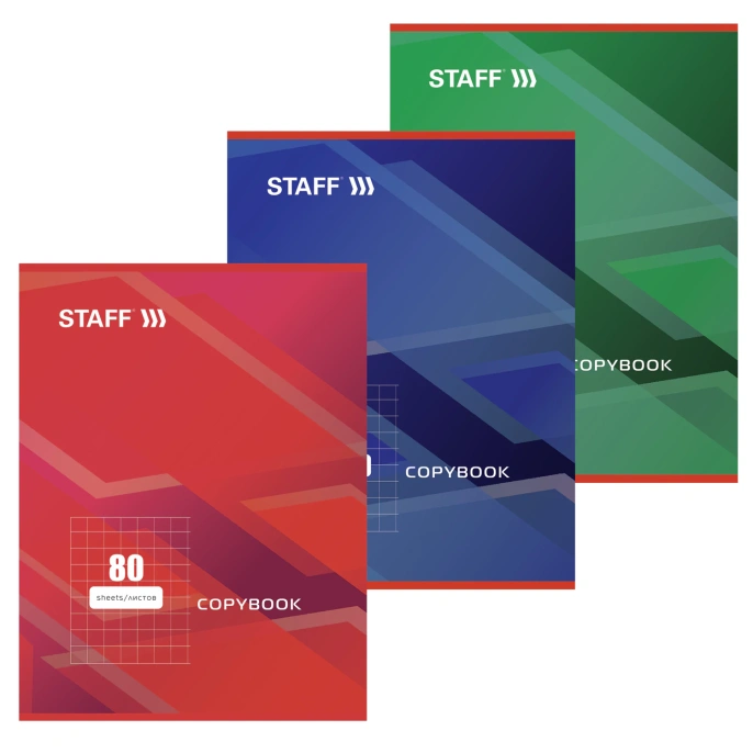 A4 дәптері 80 л. STAFF Basic қапсырма ,тор, офсет № 2 экономика, мұқаба картон, СТАНДАРТ, 402650