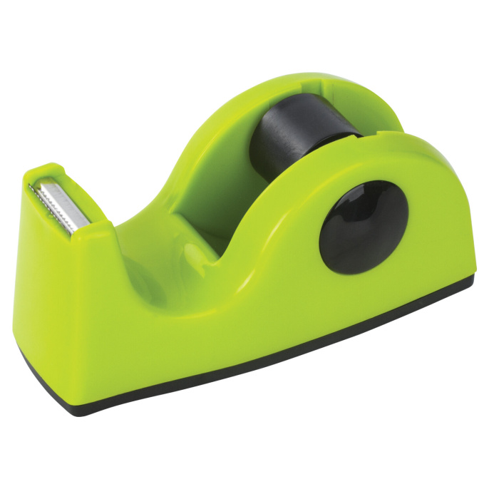 BRAUBERG жабысқақ таспа диспенсері үстел үсті, салмақты, орташа, әк жасыл, 11, 8х5х5 см, 440143