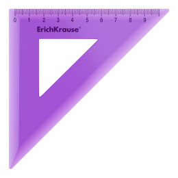 Угольник пластиковый ErichKrause 45°/9см, ассорти (в коробке-дисплее по 42 шт)