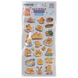 "Капибара" зефир жапсырмалары, 18х9, 5 см, ассорти 6 түрі, FUNSTER (FUNSTER), 666093