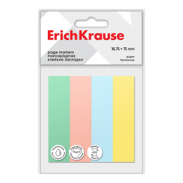 Жабысқақ бетбелгілер қағаз ErichKrause 18. 75x75 мм, 400 парақ, 4 түсті