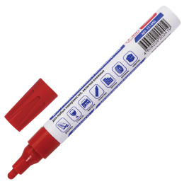 Маркер-лак бояуы (paint marker) 4 мм, қызыл, НИТРО негізі, алюминий корпусы, BRAUBERG PROFESSIONAL PLUS, 151446