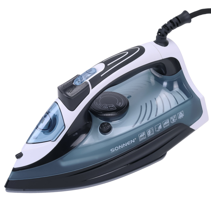 Sonnen si-2283, 2400 Вт бу үтігі, керамикалық жабын, тамшыға қарсы, қаққа қарсы, көк, 456995
