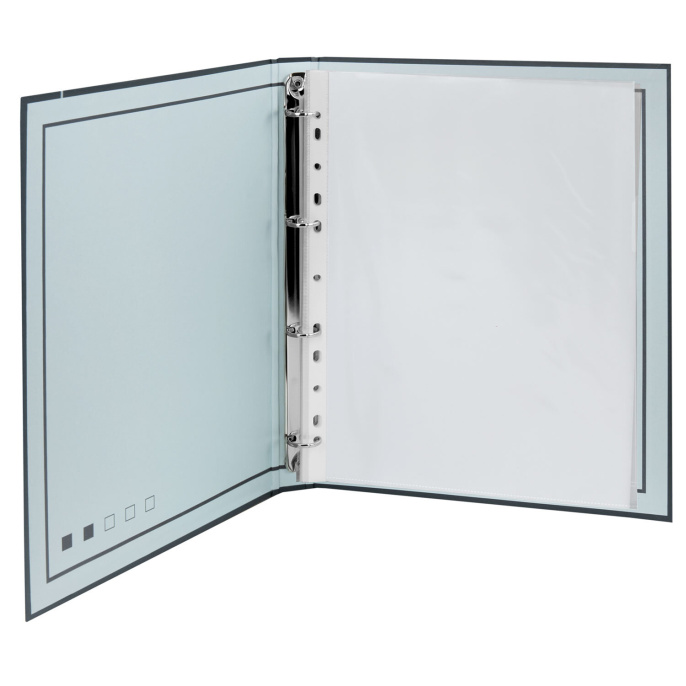 Папка-портфолио универсальная, 4 кольца, 20 файлов, 7БЦ матовая, BRAUBERG "Minimalism", 117553