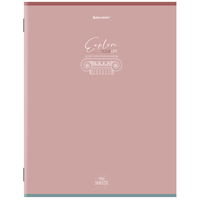 Тетради КОМПЛЕКТ 3 шт. А4, 96 л., BRAUBERG скоба, клетка, глянцевый лак, "Pastel", 404388