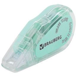 Клей-лента BRAUBERG MAXI, 6 мм х 15 м, корпус зеленый, блистер, 273029